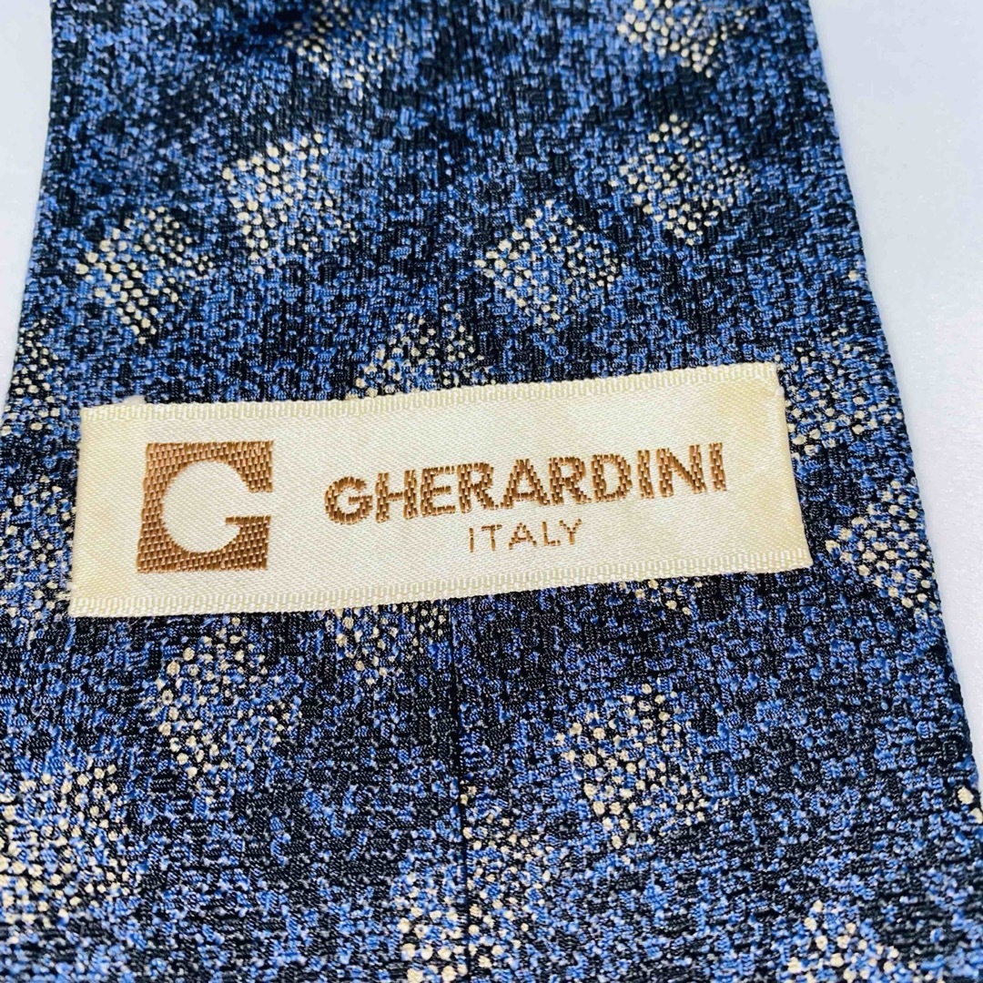 GHERARDINI(ゲラルディーニ)のGHERARDINI シルクネクタイ　高級　イタリア　国産品　シルク100% 青 メンズのファッション小物(ネクタイ)の商品写真