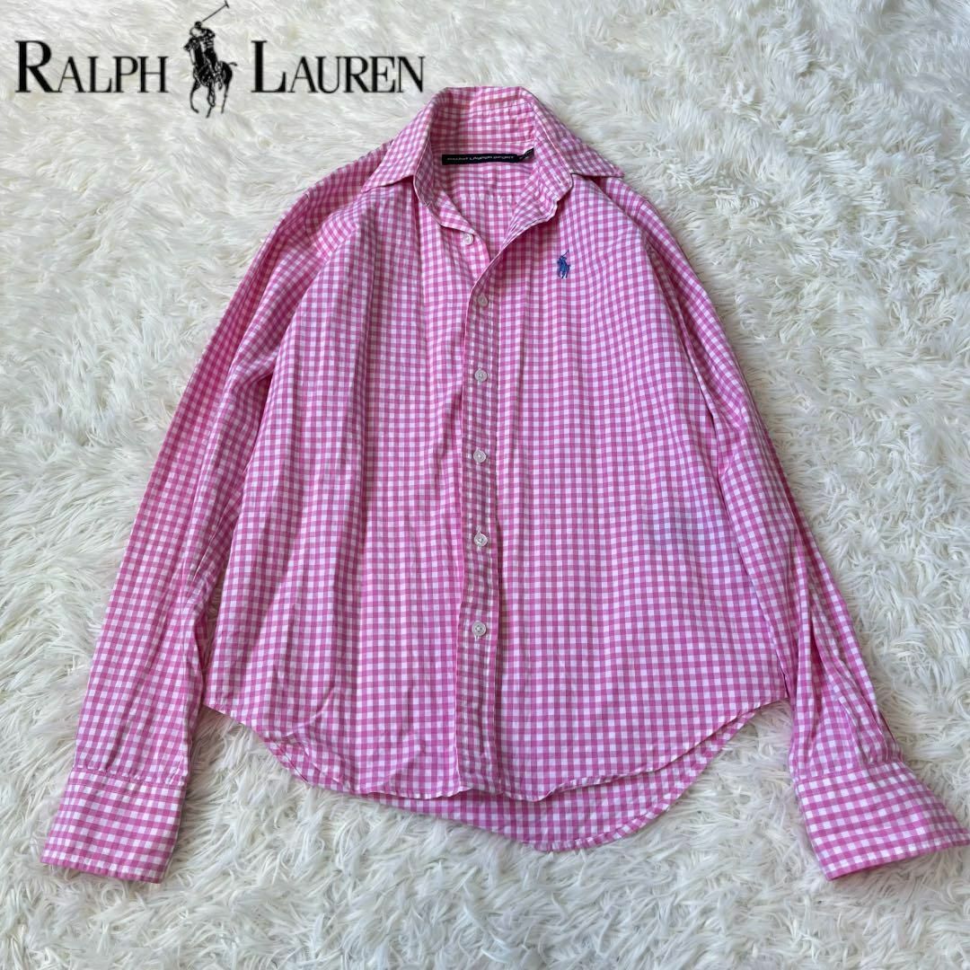 Ralph Lauren(ラルフローレン)のラルフローレン　ギンガム　チェック　シャツ　ピンク　ポニー刺繍　スポーツ レディースのトップス(シャツ/ブラウス(長袖/七分))の商品写真