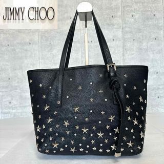 ジミーチュウ(JIMMY CHOO)のJIMMY CHOO SASHA/S BLACK スタースタッズ トートバッグ(トートバッグ)