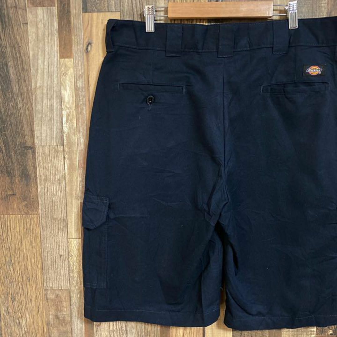 Dickies(ディッキーズ)のディッキーズ カーゴ ワーク ハーフ パンツ アメカジ ネイビー ロゴ US古着 メンズのパンツ(ショートパンツ)の商品写真