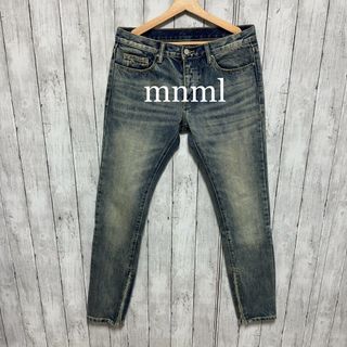 ミニマル(mnml)の【美品】mnml ユーズド加工ジッパーデニム！W31(デニム/ジーンズ)