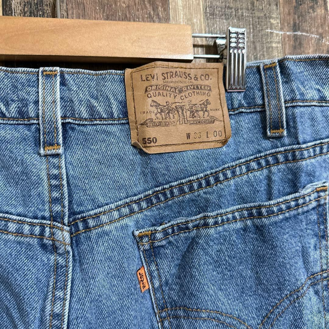 Levi's(リーバイス)のリーバイス 550 デニム ジーンズ ハーフパンツ タグ ロゴ USA古着 38 メンズのパンツ(ショートパンツ)の商品写真