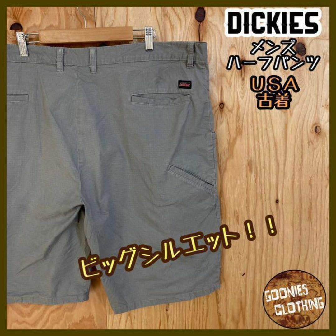 Dickies(ディッキーズ)のグレー メンズ 灰色 ディッキーズ ハーフ パンツ USA古着 90s アメカジ メンズのパンツ(ショートパンツ)の商品写真