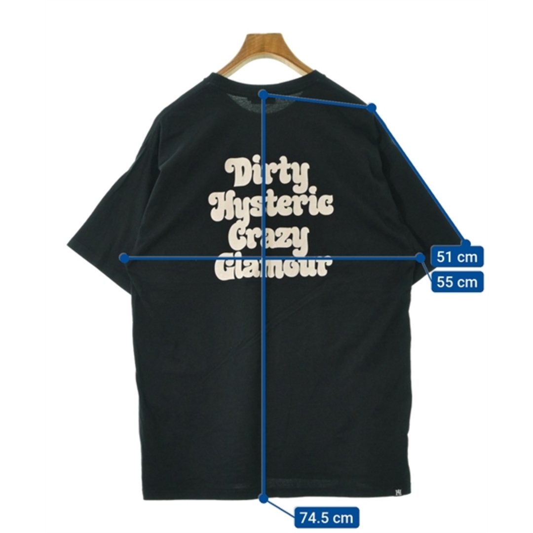 HYSTERIC GLAMOUR(ヒステリックグラマー)のHYSTERIC GLAMOUR Tシャツ・カットソー XL 黒 【古着】【中古】 メンズのトップス(Tシャツ/カットソー(半袖/袖なし))の商品写真