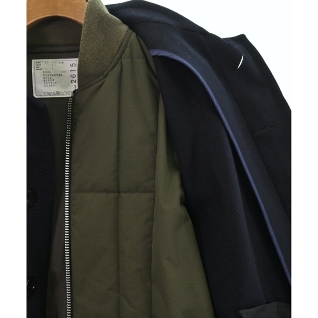 sacai(サカイ)のsacai サカイ コート 3(L位) 紺xカーキ 【古着】【中古】 メンズのジャケット/アウター(その他)の商品写真