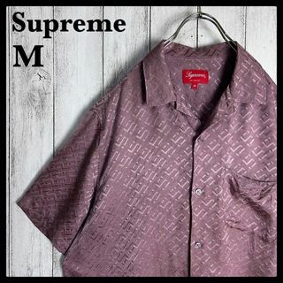 シュプリーム(Supreme)の【超希少モデル】シュプリーム☆総柄入りワンポイント刺繍ロゴ 半袖シルクシャツ(Tシャツ/カットソー(半袖/袖なし))