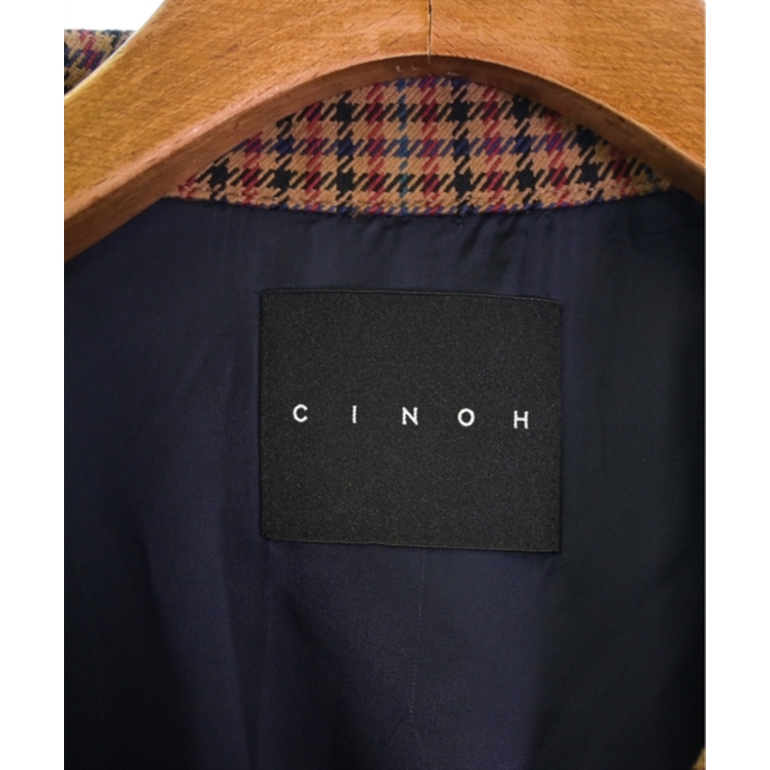 CINOH(チノ)のCINOH ブルゾン（その他） 36(S位) ベージュx赤x黒等(チェック) 【古着】【中古】 レディースのジャケット/アウター(その他)の商品写真