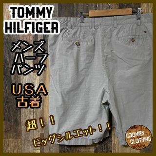 トミーヒルフィガー メンズ ハーフ パンツ ロゴ 2XL USA古着 90s