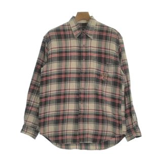 ゲス(GUESS)のGUESS ゲス カジュアルシャツ S ベージュx黒x赤(チェック) 【古着】【中古】(シャツ)