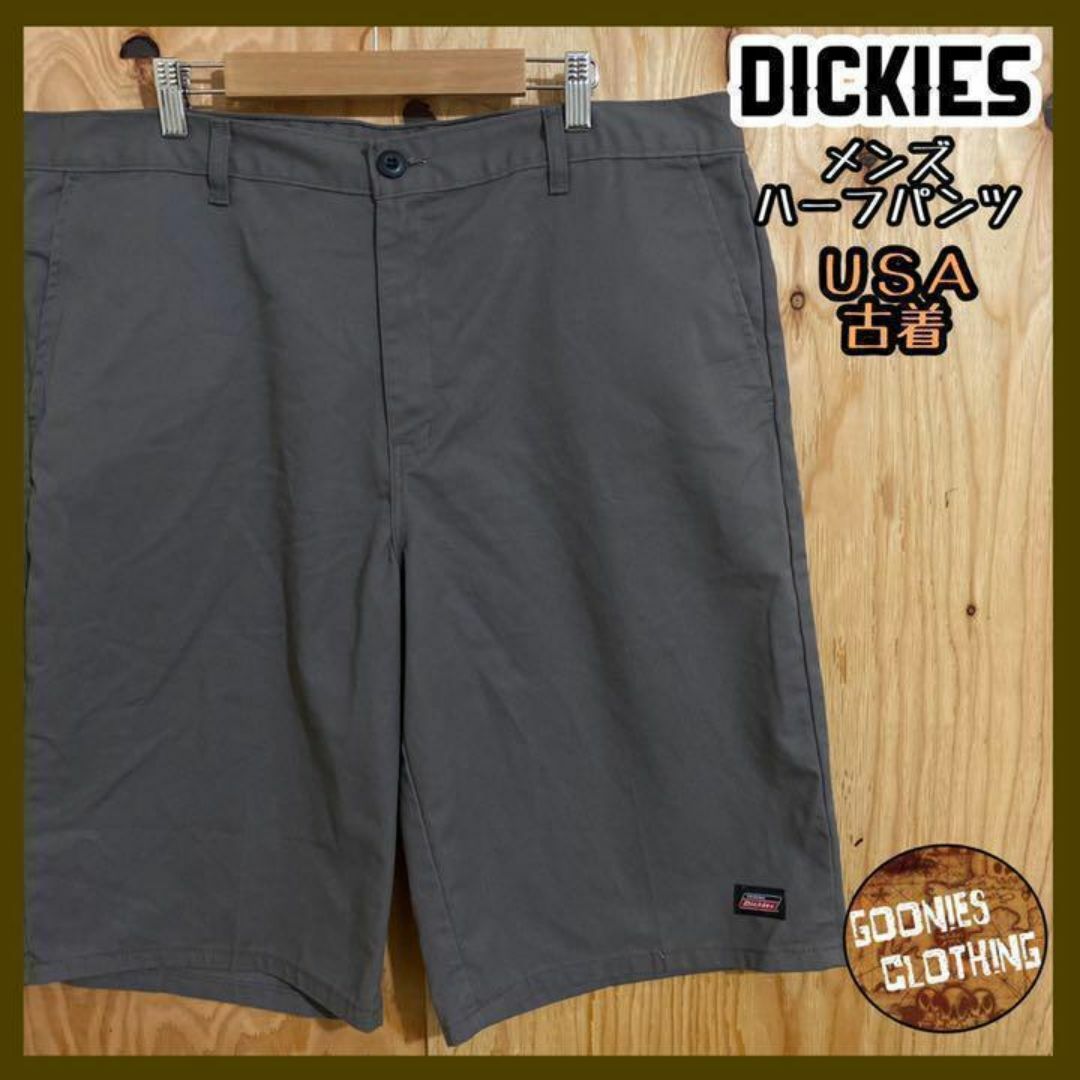 Dickies(ディッキーズ)のワーク ハーフ パンツ Dickies メンズ USA古着 グレー アメカジ 灰 メンズのパンツ(ショートパンツ)の商品写真