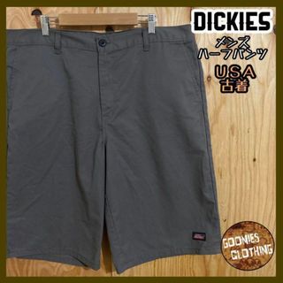 ディッキーズ(Dickies)のワーク ハーフ パンツ Dickies メンズ USA古着 グレー アメカジ 灰(ショートパンツ)