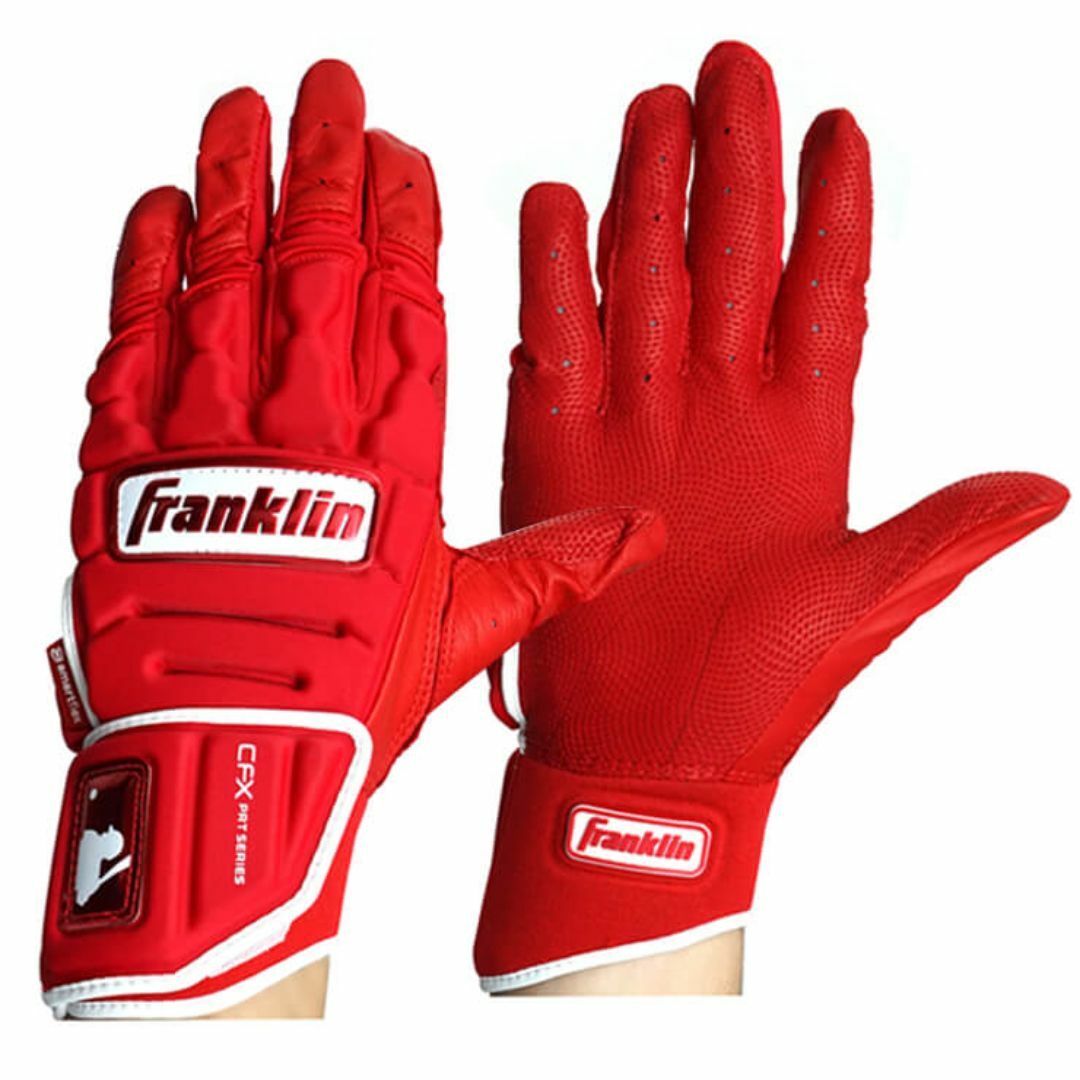 【未使用】Franklin フランクリン バッティンググローブ レッド 打者用 スポーツ/アウトドアの野球(その他)の商品写真