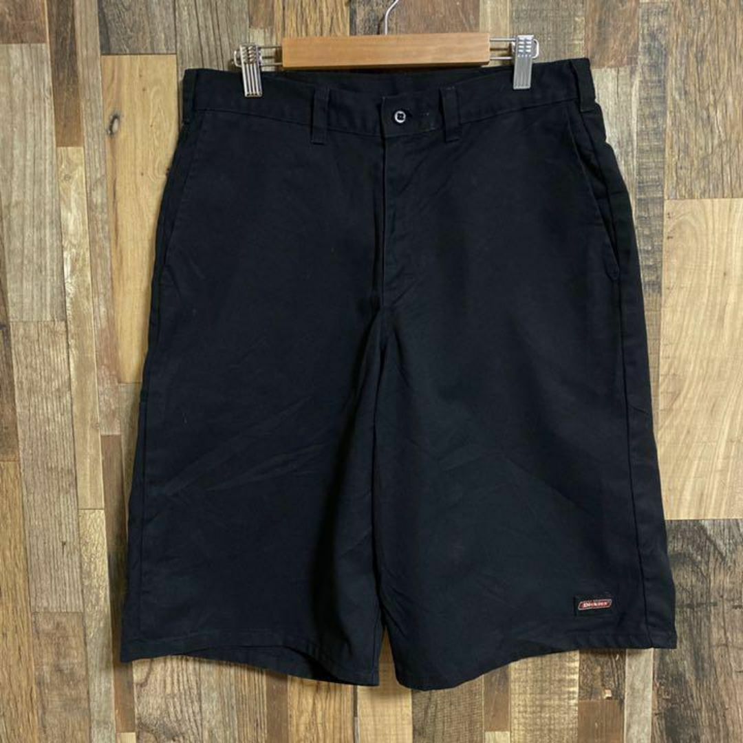 Dickies(ディッキーズ)のディッキーズ アメカジ ブラック ショートパンツ ワーク パンツ USA古着 黒 メンズのパンツ(ショートパンツ)の商品写真