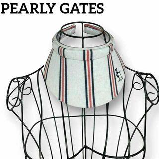 パーリーゲイツ(PEARLY GATES)のパーリーゲイツ　サンバイザー　ストライプ(ウエア)