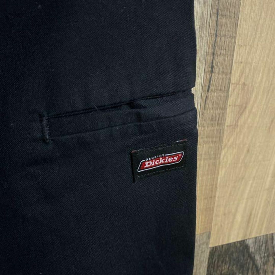 Dickies(ディッキーズ)のディッキーズ ワーク パンツ ブラック ロゴ アメカジ ストリート USA古着 メンズのパンツ(ショートパンツ)の商品写真