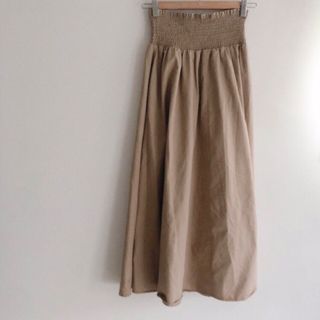 ジーユー(GU)のskirt/beige(ロングスカート)