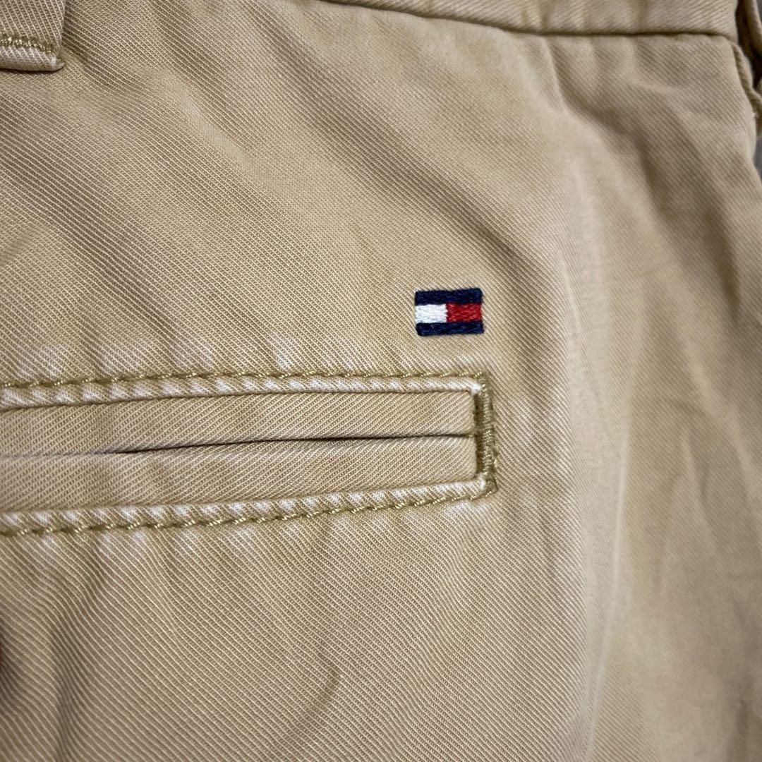 TOMMY HILFIGER(トミーヒルフィガー)のトミーヒルフィガー メンズ ハーフパンツ 茶色 ロゴ 2XL USA古着 90s メンズのパンツ(ショートパンツ)の商品写真