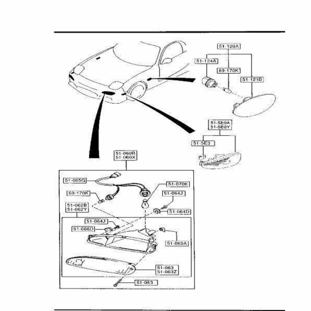 マツダ(マツダ)のマツダ RX-7 フロント サイド カバー(R) 自動車/バイクの自動車(車種別パーツ)の商品写真