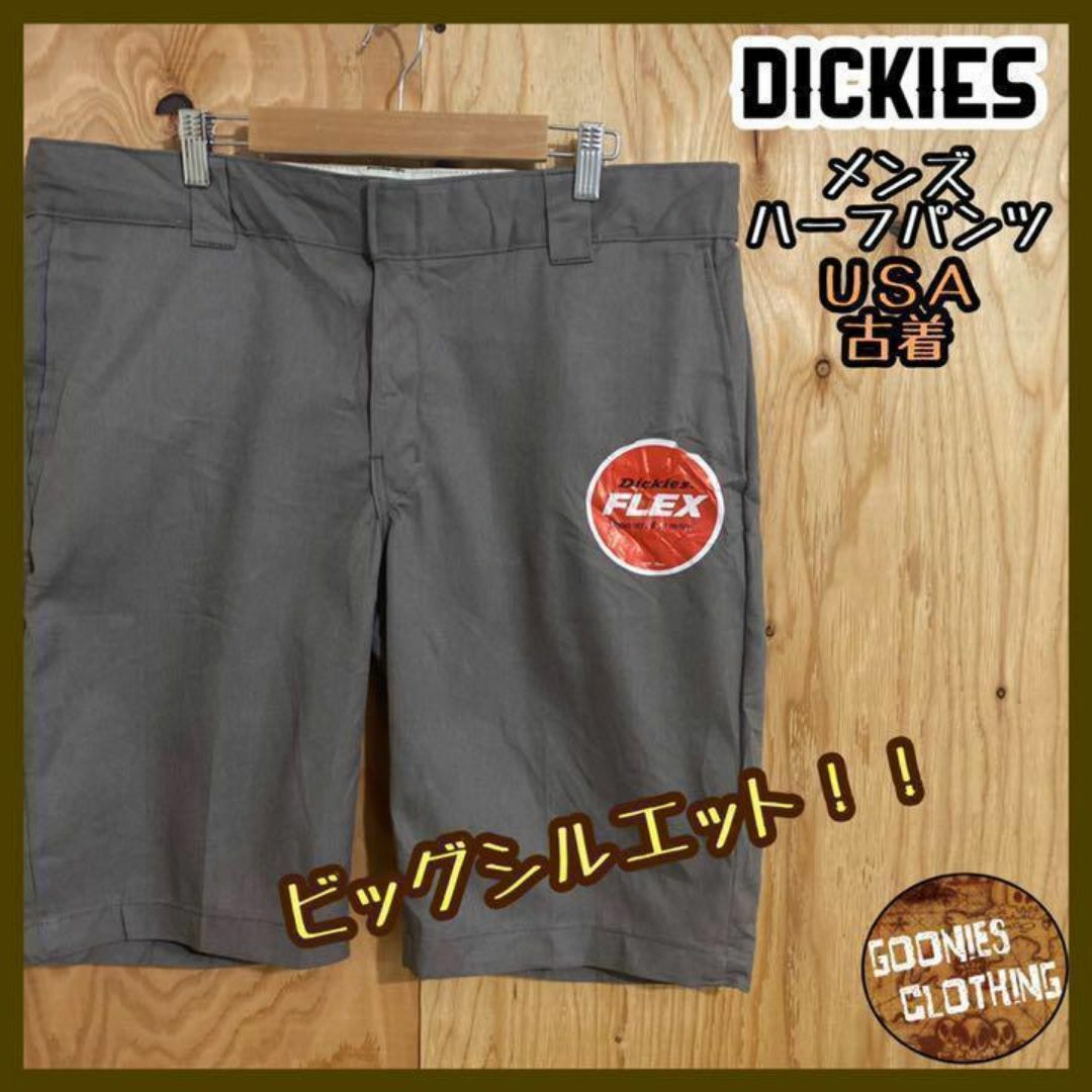 Dickies(ディッキーズ)のワーク パンツ ハーフ ディッキーズ メンズ USA古着 90s グレー 灰色 メンズのパンツ(ショートパンツ)の商品写真