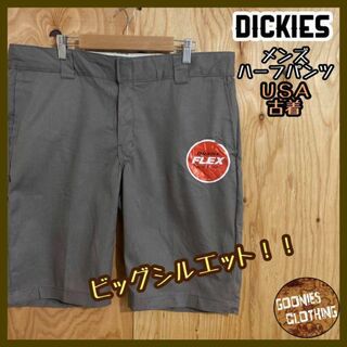 ディッキーズ(Dickies)のワーク パンツ ハーフ ディッキーズ メンズ USA古着 90s グレー 灰色(ショートパンツ)