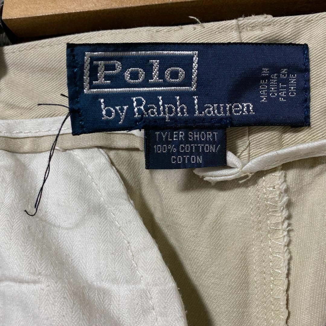 POLO RALPH LAUREN(ポロラルフローレン)のポロラルフ メンズ ハーフ ベージュ 36 LL チノ パンツ USA古着 メンズのパンツ(ショートパンツ)の商品写真