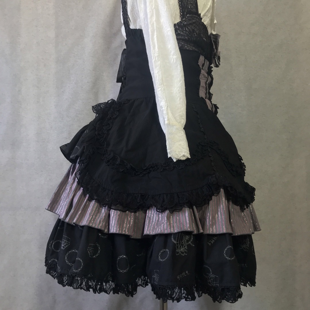 【出品希少】h.NAOTO FRILL ジャンパースカート ワンピース 編み上げ 【出品希少】h.NAOTO FRILL ジャンパースカート ワンピース 編み上げ