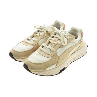 プーマ(PUMA)のPUMA プーマ スニーカー 24cm ベージュxアイボリー 【古着】【中古】(スニーカー)