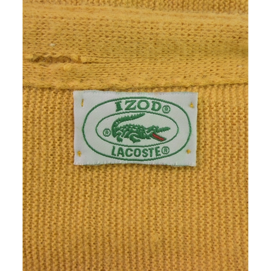 IZOD LACOSTE カーディガン -(XXL位) マスタード 【古着】【中古】 メンズのトップス(カーディガン)の商品写真