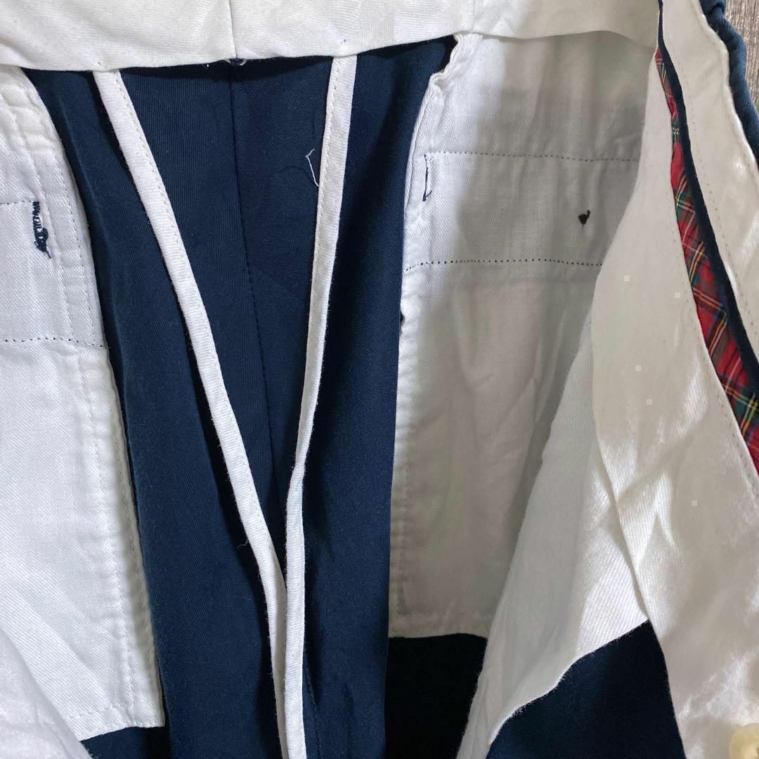 POLO RALPH LAUREN(ポロラルフローレン)のポロラルフローレン メンズ ハーフ パンツ ロゴ ゴルフ 紺 USA古着 90s メンズのパンツ(ショートパンツ)の商品写真