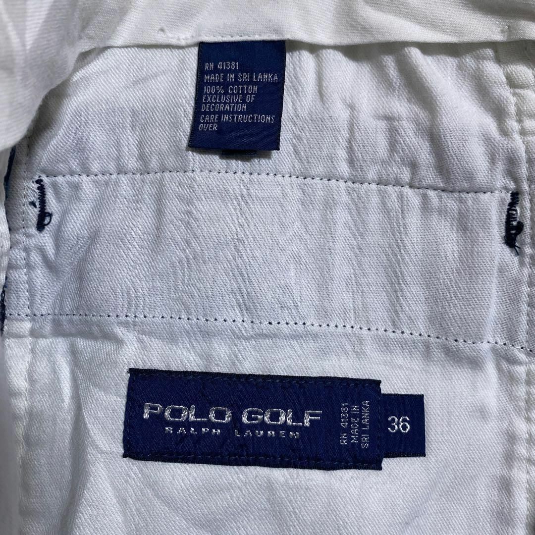 POLO RALPH LAUREN(ポロラルフローレン)のポロラルフローレン メンズ ハーフ パンツ ロゴ ゴルフ 紺 USA古着 90s メンズのパンツ(ショートパンツ)の商品写真