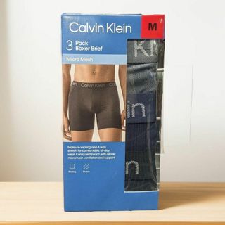 カルバンクライン(Calvin Klein)の【新品・未開封】カルバンクライン マイクロメッシュ ボクサーパンツ 3枚 M 黒(ボクサーパンツ)