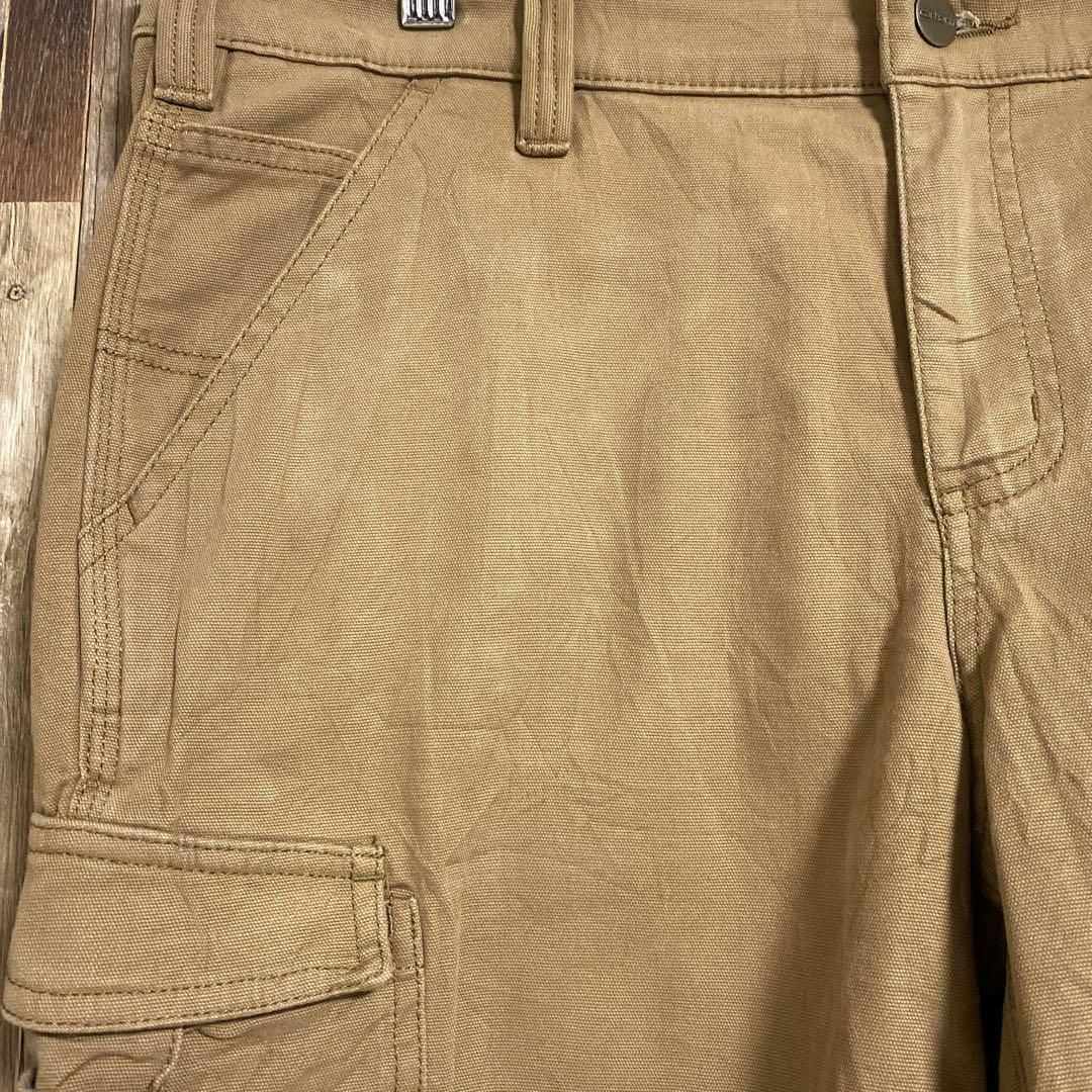 carhartt(カーハート)のカーハート メンズ ハーフ パンツ ペインター ブラウン ロゴ USA古着 90 メンズのパンツ(ショートパンツ)の商品写真