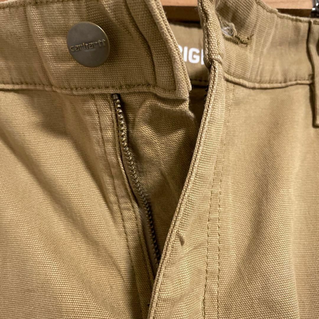 carhartt(カーハート)のカーハート メンズ ハーフ パンツ ペインター ブラウン ロゴ USA古着 90 メンズのパンツ(ショートパンツ)の商品写真