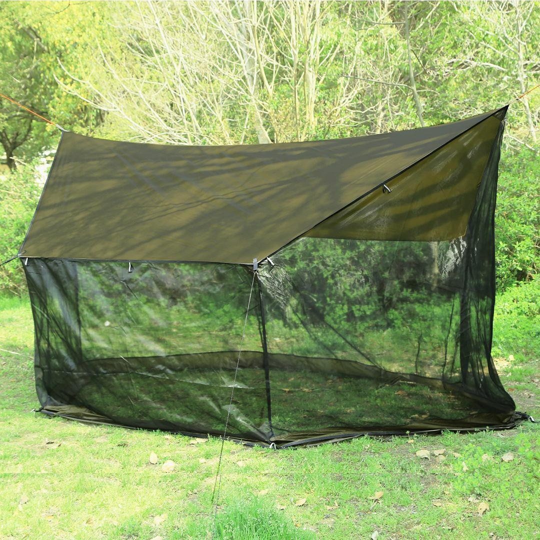 スポーツ/アウトドアPreself 2-4人用 軽量 ハンモック テント, 通気 快適 蚊や雨を防ぐ