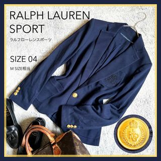 ラルフローレン(Ralph Lauren)の【RALPH LAUREN】ラルフローレン 紺ブレザー エンブレム 金ボタン M(テーラードジャケット)