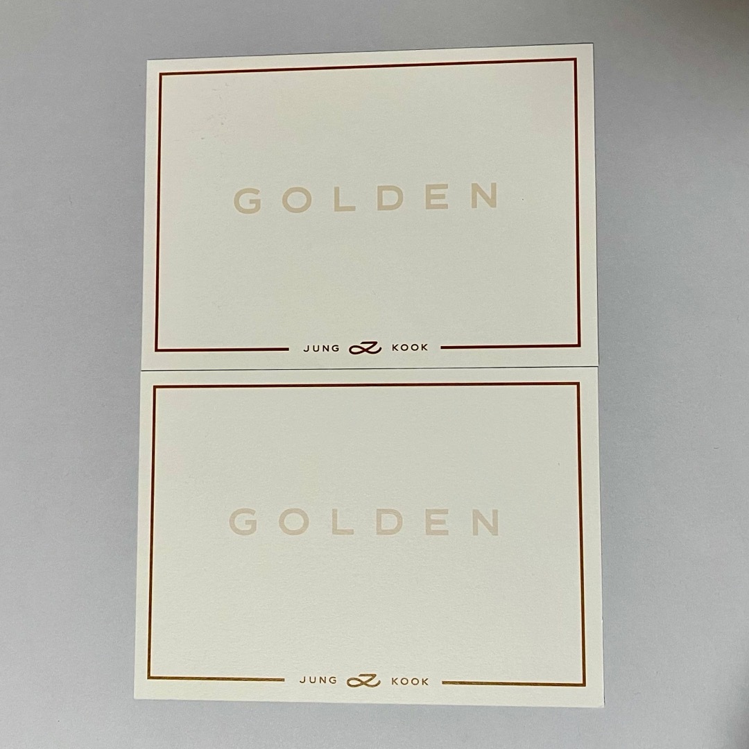 防弾少年団(BTS)(ボウダンショウネンダン)のBTS JUNGKOOK  'GOLDEN' SOLID  ポストカード 2枚 エンタメ/ホビーのタレントグッズ(アイドルグッズ)の商品写真