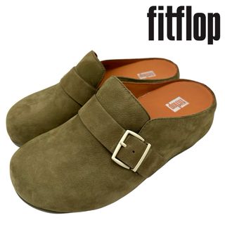 フィットフロップ(fitflop)の〈新品〉fitflopフィットフロップ【24cm】バックル サンダル カーキ(サンダル)