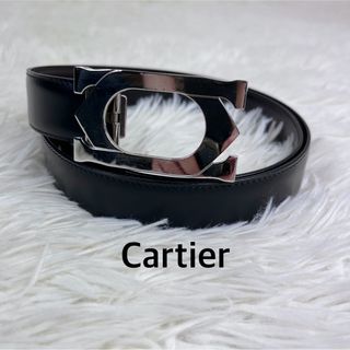 Cartier - 【良品】Cartier カルティエ ベルト コネクトクロス ダブルC ブラック