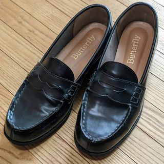 ローファー ブラック 黒 26. 5cm 大きめ 通学 靴(ローファー/革靴)