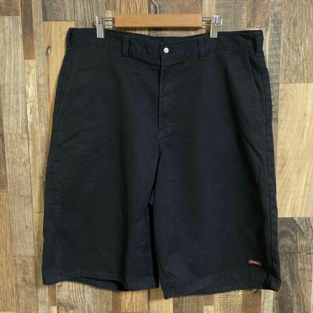 Dickies(ディッキーズ)のディッキーズ ワーク ハーフ パンツ ストリート ブラック ロゴ USA古着 メンズのパンツ(ショートパンツ)の商品写真