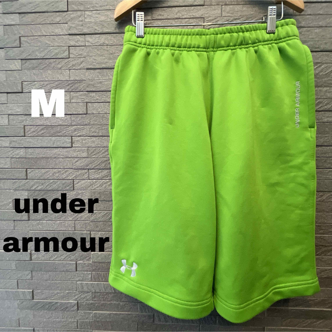 UNDER ARMOUR(アンダーアーマー)のアンダーアーマー ハーフパンツ M グリーン 半ズボン スエット ハーパン　AU メンズのパンツ(ショートパンツ)の商品写真