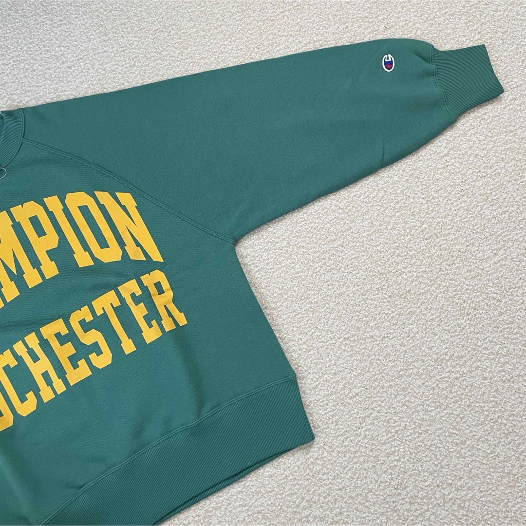 Champion(チャンピオン)の【定価6600円】Champion カレッジロゴ スウェット トレーナー 緑 M レディースのトップス(トレーナー/スウェット)の商品写真