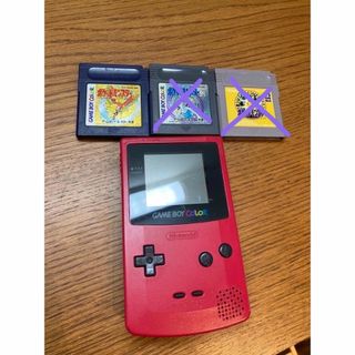 ニンテンドウ(任天堂)のしのぶん様専用　ゲームボーイカラー➕ポケモン金(携帯用ゲーム機本体)