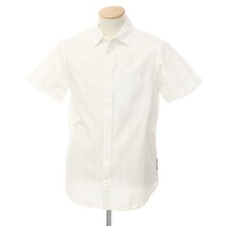 スコッチアンドソーダ(SCOTCH & SODA)の【中古】スコッチアンドソーダ SCOTCH & SODA コットン ストライプ織り 半袖シャツ ホワイト【サイズS】【メンズ】(シャツ)