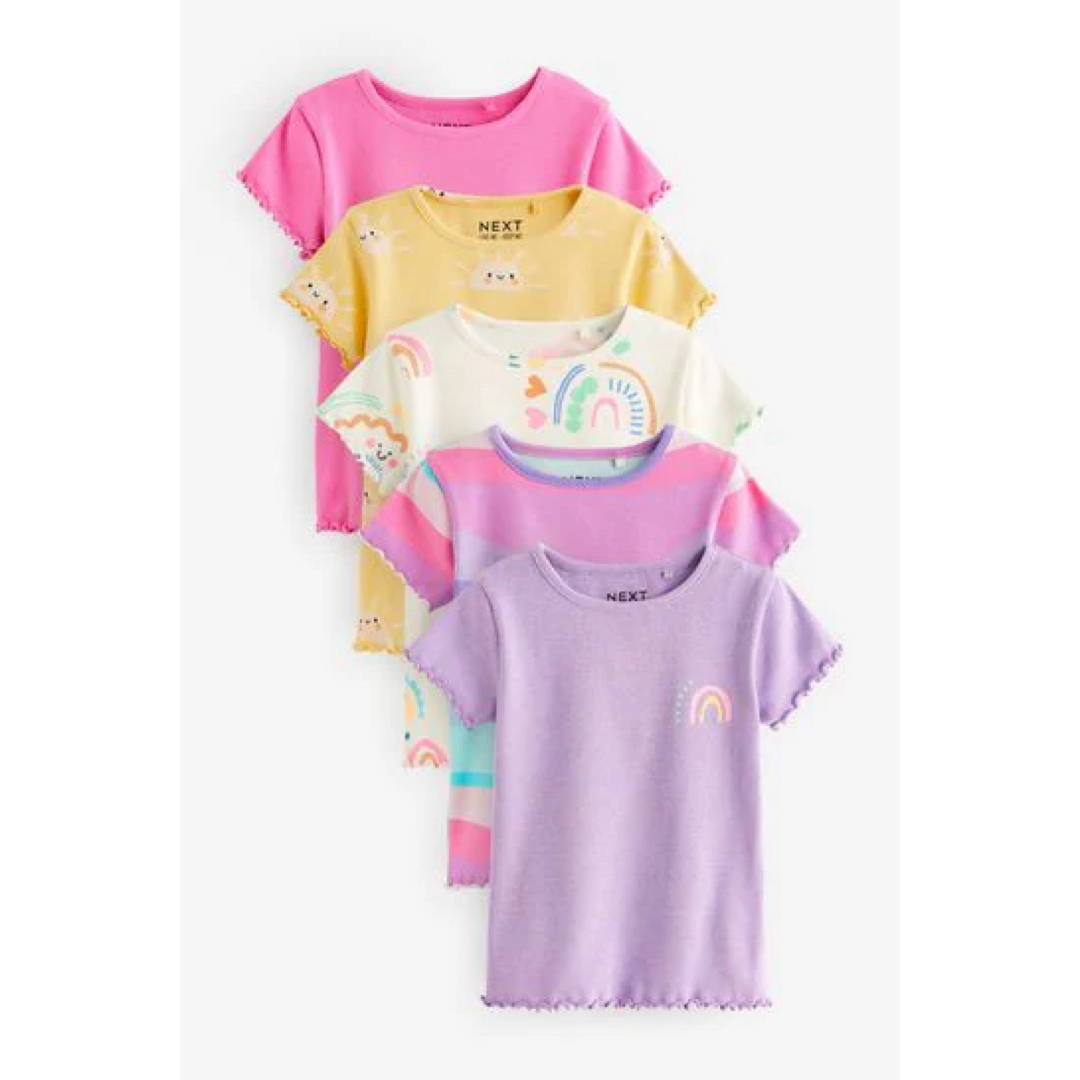 NEXT(ネクスト)の新品❣️ネクスト　リブ　半袖Tシャツセット　104 キッズ/ベビー/マタニティのキッズ服女の子用(90cm~)(Tシャツ/カットソー)の商品写真