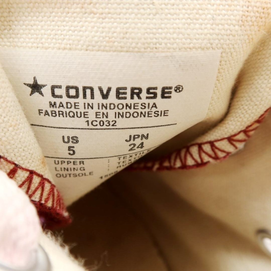 CONVERSE(コンバース)の【中古】コンバース CONVERSE オールスター ハイカット スニーカー ワインレッド【サイズ24cm】【レディース】 レディースの靴/シューズ(スニーカー)の商品写真