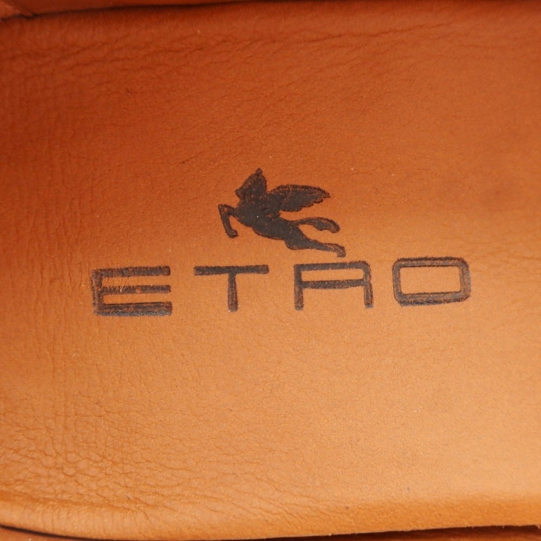 ETRO(エトロ)の【中古】【未使用】エトロ ETRO 刺しゅう コインローファー バーガンディー系【サイズ40】【メンズ】 メンズの靴/シューズ(ドレス/ビジネス)の商品写真