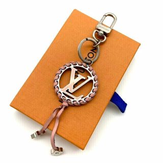 ルイヴィトン(LOUIS VUITTON)のルイヴィトン キーホルダー キーリング レザー牛革 ピンク 60409(キーホルダー)