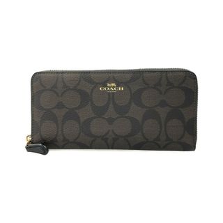 コーチ(COACH)の美品 コーチ COACH ラウンドファスナー長財布 レディース(財布)