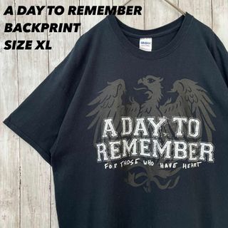 ミュージックティー(MUSIC TEE)のロックバンドTシャツ古着　A DAY TO REMEMBERバックプリントXL黒(Tシャツ/カットソー(半袖/袖なし))